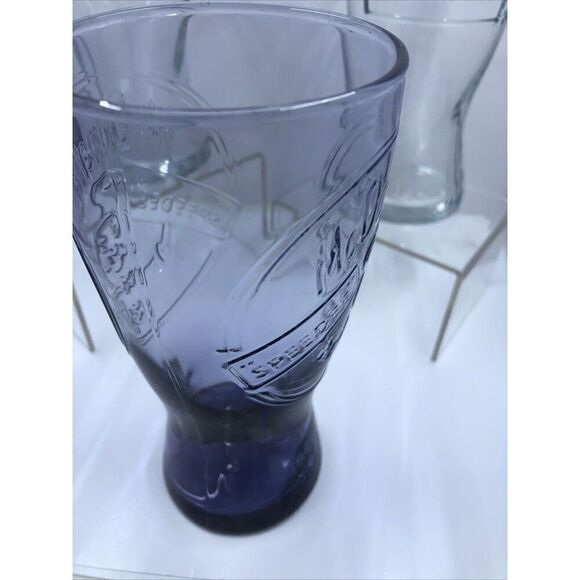 Set Of 3 McDonalds Drinking Glasses Speedee 1955 Purple 2x1992 Clear - Picture 11 of 16
